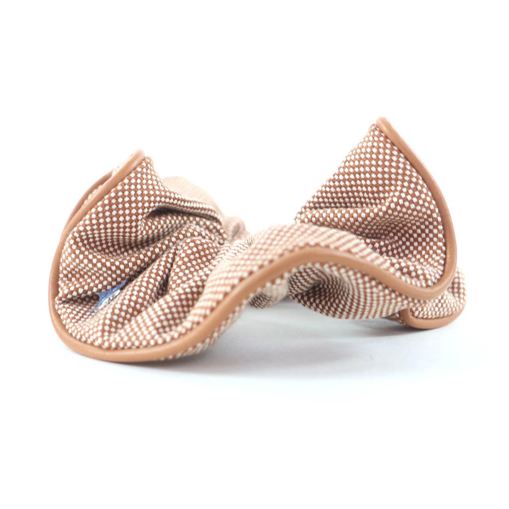 Excellent HERMES Shush Claudia Plan Air Serie Metal with Leather cotton Women Used