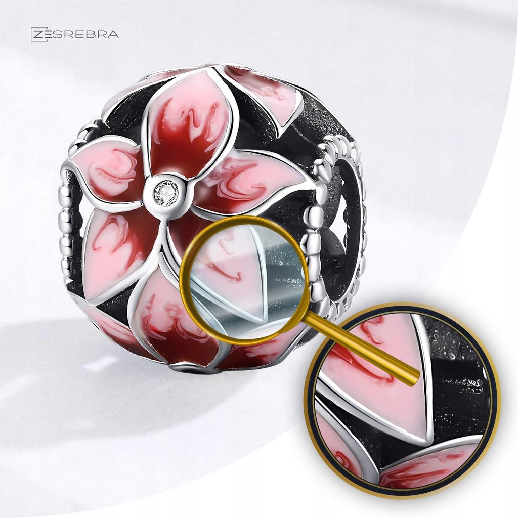 Magnolia Flower Charms 925 Bead Beads Charms Flowers Magnolias 925