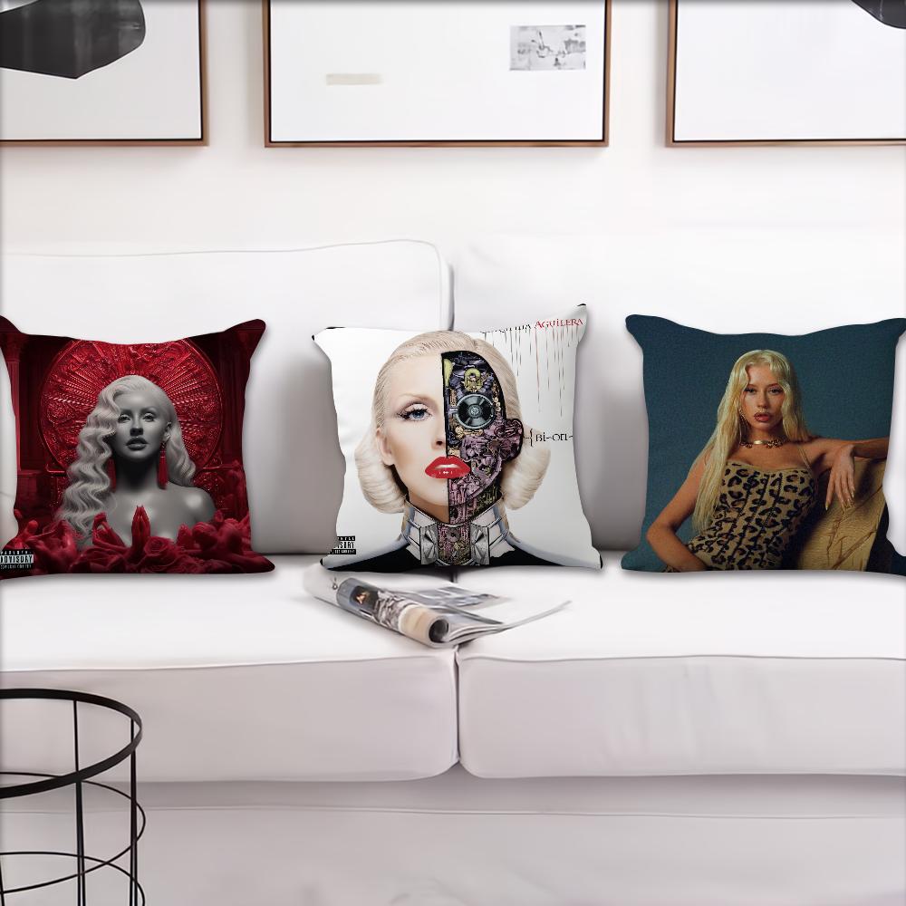 Singer C-Christina A-Aguilera Music cushion cover Pillow Cover Decoration Room Home Sofa living Office Car Nordic Simplicity
