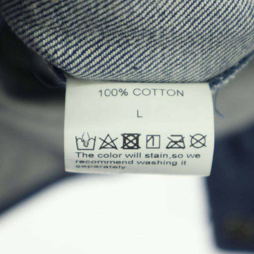 ciatre Long sleeve Full zip Denim Jacket L Blue Men's Used