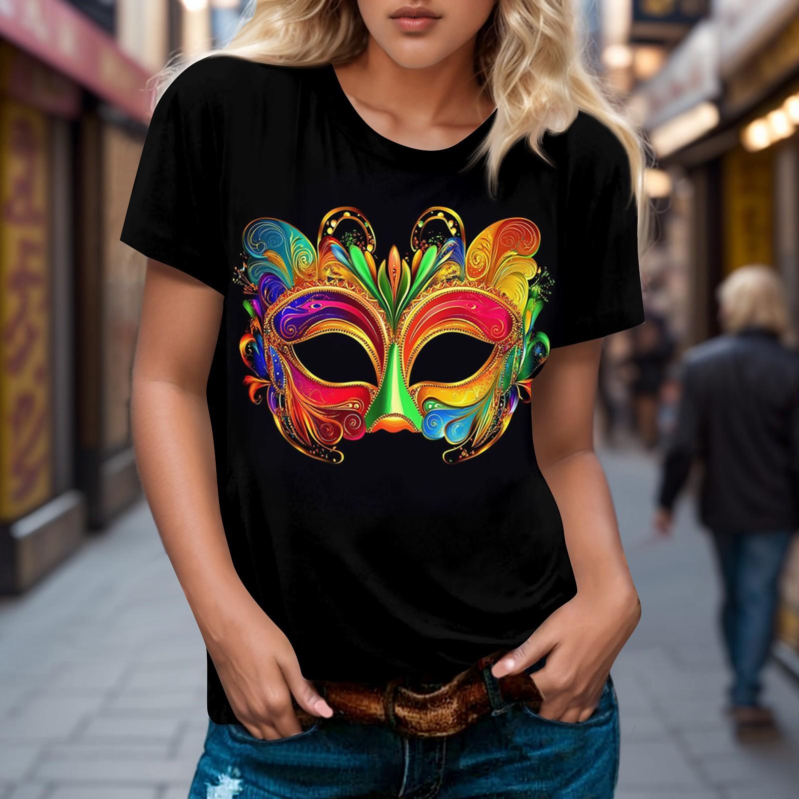 

Женская повседневная футболка с коротким рукавом и круглым вырезом с принтом L чёрный