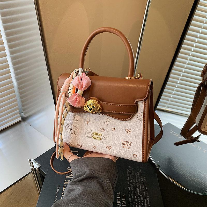 Niche Contrasting Color Bag Women's New Spring and Summer Versatile Messenger Bag Fashionable Portable Small Square Bag