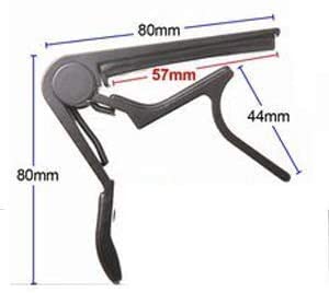 Guitar Capo, RocksoN, One-Touch with Fiber Cloth & 6 Teardrop Picks for Acoustic and Electric Guitars, Black