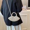 Torba lato nowa 2025 Mori styl zagraniczny celebrytka internetowa perłowa pleciona torba wiatr ins na jedno ramię ukośna wróżka torba plażowa
