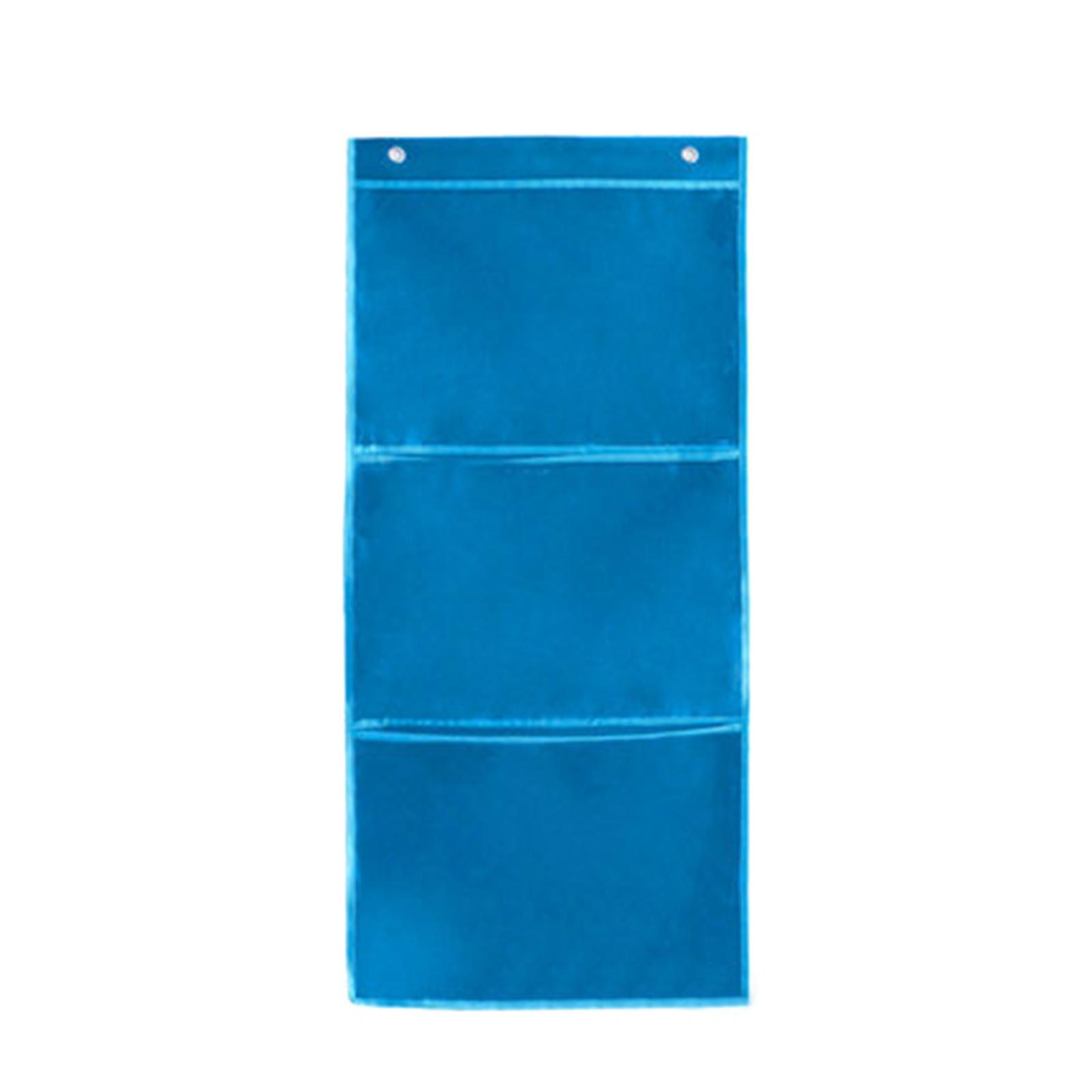 

Сумка для хранения в классе Карманная диаграмма Подвесной настенный органайзер для карточек для детских садов Карточки для домашнего задания Рисование Дисплей для картинок 3 синий