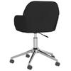 Dining Room Chairs 2 Pcs Swivel Black Fabric