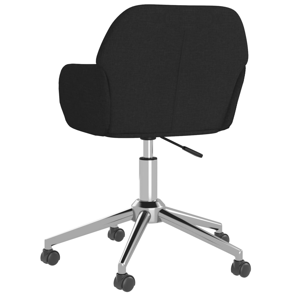 Dining Room Chairs 2 Pcs Swivel Black Fabric