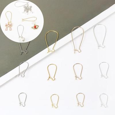 100 Stück Übergroße Plattierte Anhänger Ohrhaken Ohrdrähte Zubehör für DIY