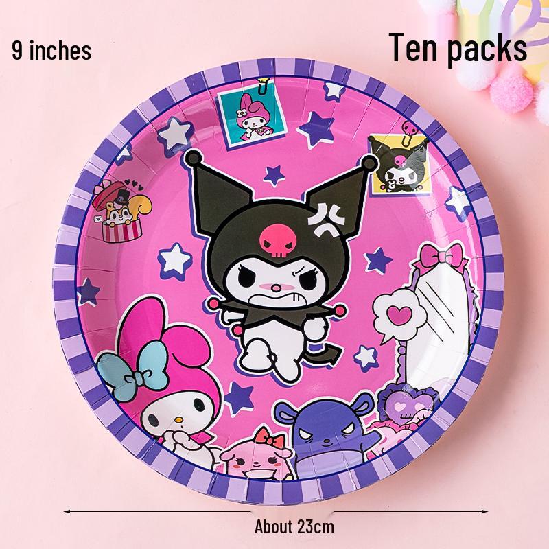 Disposable Party Supplies Set: Paper Plates and Cups for Birthdays and Weddings