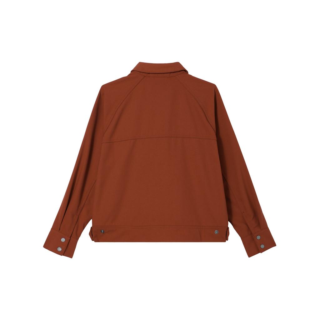 Jordan Jednolity kolor Logo Casual Jacket Kobiety topy Dune-Red FN5351-615