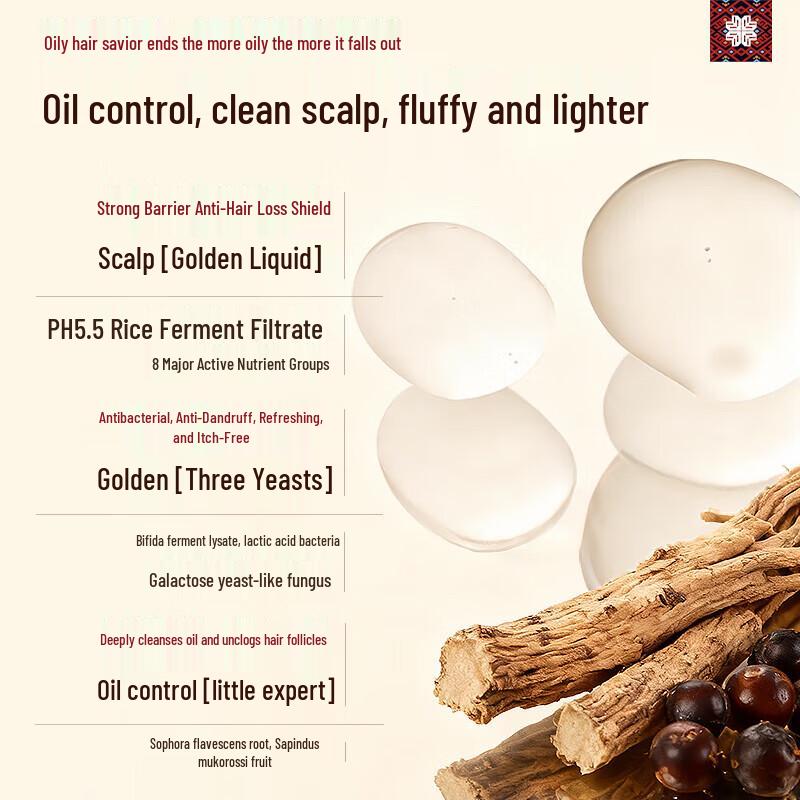 Changfaxiaozhai Anti-Hair Loss & Oil Control Volumizing Shampoo 400g