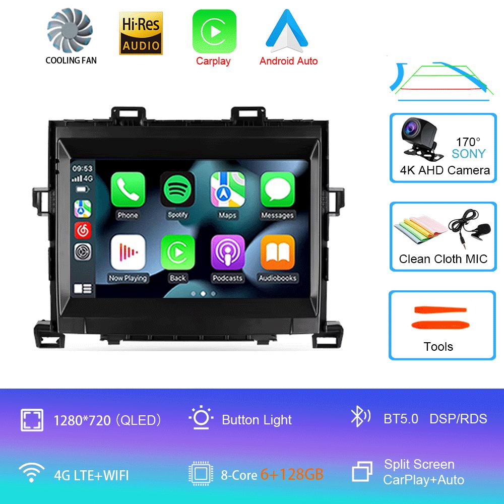 For Toyota Alphard H20 2008-2014 Car Radio Android 14 Carplay Auto Multimedia Player WIFI+4G DSP Autoradio Stereo 2din Head Unit