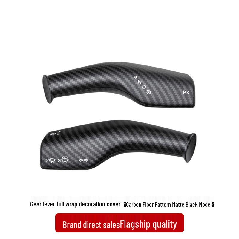 Tesla Model 3/Y Carbon Fiber Gear Lever Cover & Paddle Shifter Decor