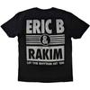 Eric B Rakim T-shirt Que le Rythme Commence nouveau Officiel Unisexe Noir
