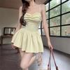 Yellow Suspender Dress Female Summer Dopamine Hottie Sexy Small Waist Princess Tutu Birthday Dress