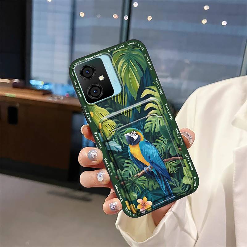 Card Slot Shockproof Phone Case For Blackview Oscal C70 Anti-knock Full Wrap Anti-dust Dirt-resistant Protective Cover