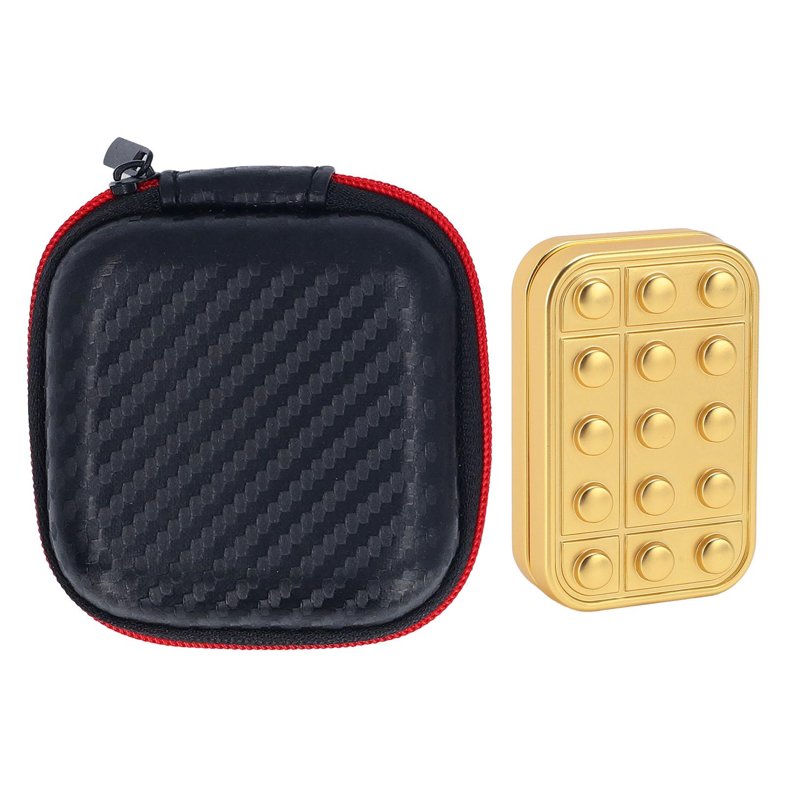 

Металлический тактильный слайдер для повышения внимания с текстурированным узором, портативный слайдер для кончиков пальцев для занятой руки золотой