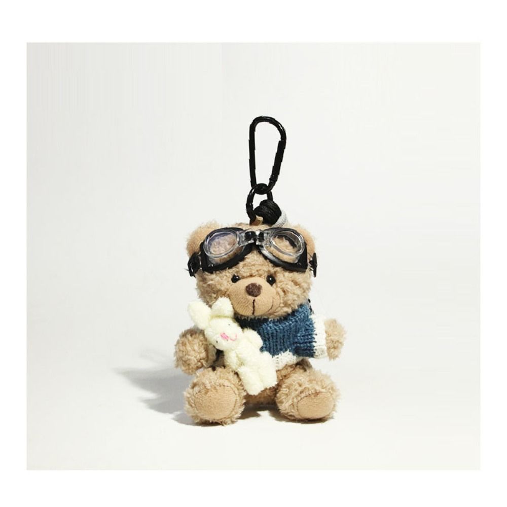 Sunglasses Plush Bear Pendant Sweater Car Key Ring New Stuffed Toys Bag Pendant Gifts