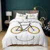 Bicycle Duvet Cover CollectionBike Sketch Artwork Decorative 3 Piece Bedding Collection With 2 Pillow ShamsQueen King Size With Quilt Cover