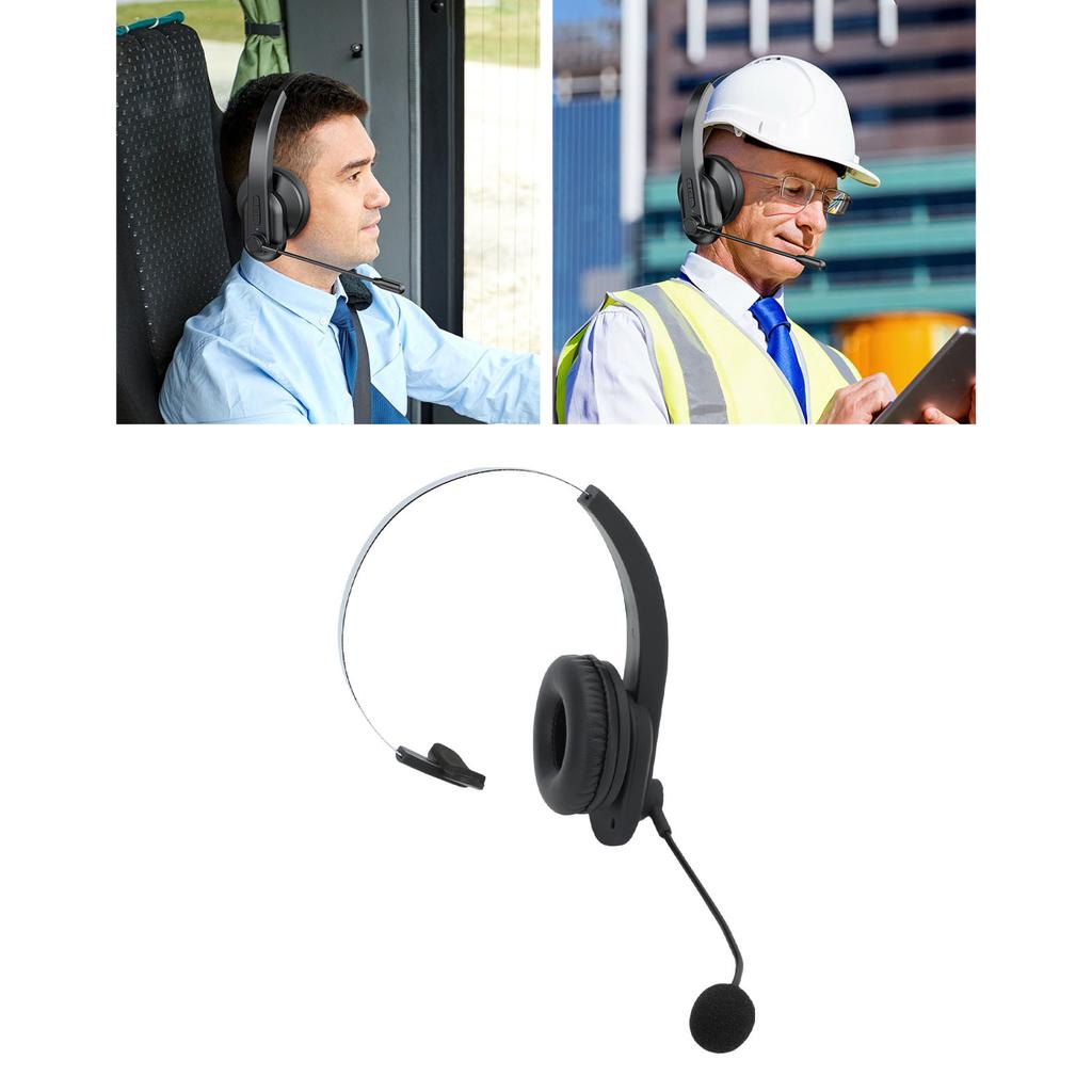 Trucker Headset mit USB-Dongle Mikrofon mit Geräuschunterdrückung Einzelohr-Wireless-Headset für PC Telefon