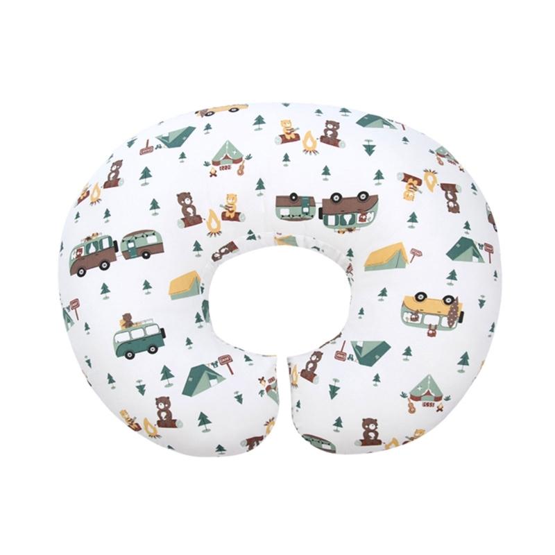 Baumwoll-Stillkissen Säuglingsfütterungskissen Mehrfachmuster Säuglingsstillstützkissen zur Förderung der Babybindung