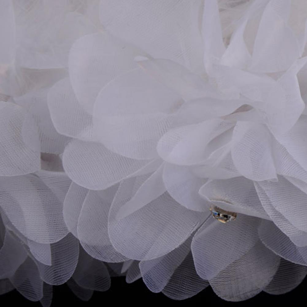 Chiffon Flower Basket Lace Rhinestone Flower Basket Elegant Lace Handle Flower Wedding Boys Girl Basket Hand Flower Basket