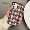 Argyle Plaid telefoonhoesje voor iPhone 11 12 13 14 Pro Max mini X XR XS SE 2020 5 6S 7 8 Plus Samsung Galaxy S21 S22 Cover shell