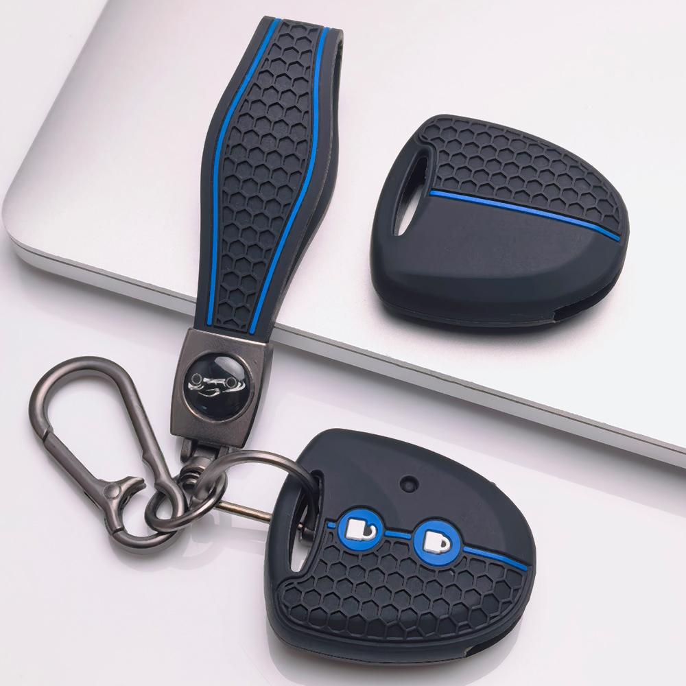 Key Fob Cover for Toyota Grand New Avanza Xenia PERODUA Alza Myvi Axia with Keychain Anti-Scratch Guard Shockproof Protection Soft Grip Texture