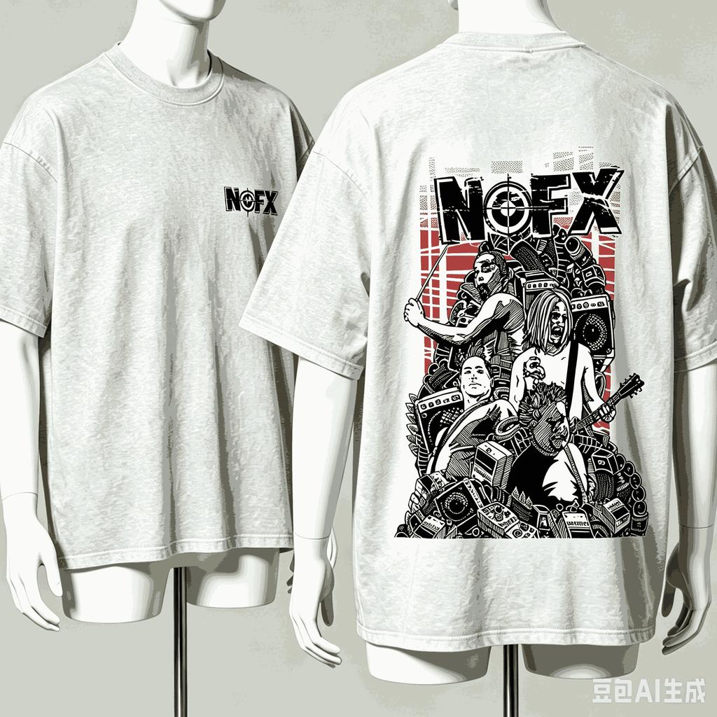 Nofx Für Fan Geschenk T-Shirt Unisex Unisex Harajuku Übergroß Unisex Kurzarm Streetwear Hohe Qualität Paare Klassische Mode Weich
