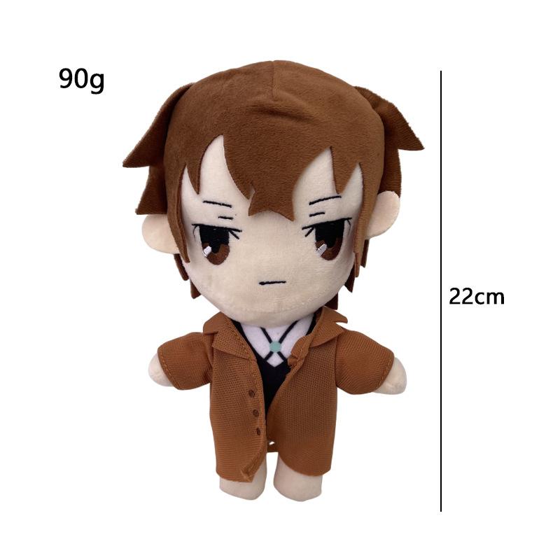 New Anime Bungou Stray Dogs Plush Doll Toy Osamu Dazai Nakahara Chuya Cute Soft Stuffed Pillow Kids Gift