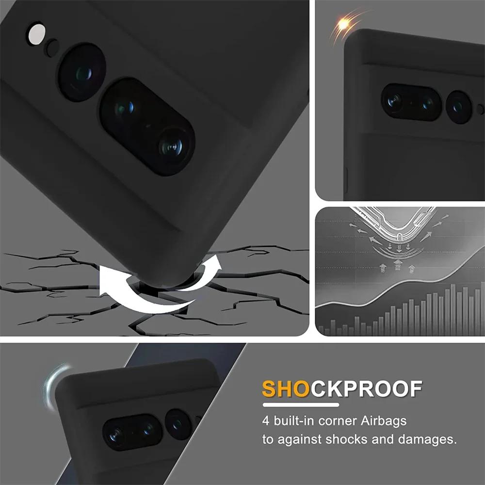 Luxury Liquid Silicone Soft Solid Color For Google Pixel 9 9A Shockproof Cases For Google Pixel 6 7 6A 7A Pixel 8 Pro 7A 7 Cover