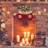 Twinkling Christmas Mitten Wreath, Christmas Lighted Werath Front Door Artificial Garland, Christmass Balls Hanging For Par