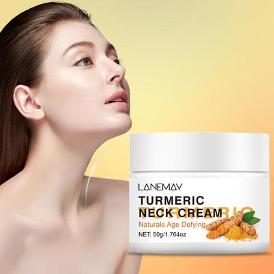 Turmeric Neck Cream-Long Lasting Nourishment Without Stickiness-Reduce Wrinkles And Brighten Neck-Suitable For All Skin Types, 50g