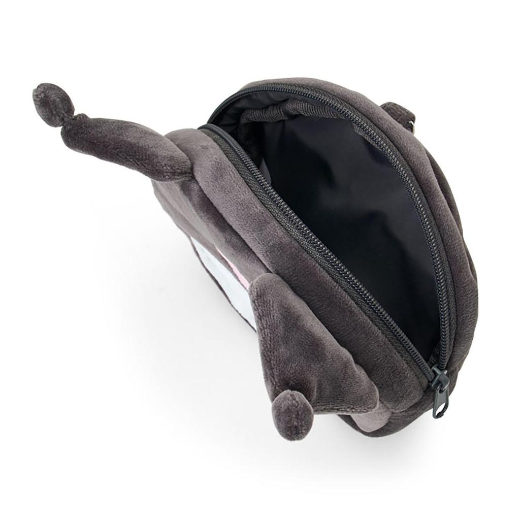 Sanrio Pass Case Pouch Kuromi Polyester Pass Case with Reel Small Item Storage Recommended for ages 15 and up 303305 Face-shaped & Cotton, PVC, Steel,