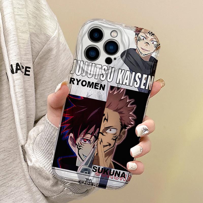 New Jujutsu Kaisen Satoru Gojo Anime Phone Soft Case for iPhone 16 15 14 ProMax 13 12 11 8 7 Plus X XR XS Max TPU Silicone Cover