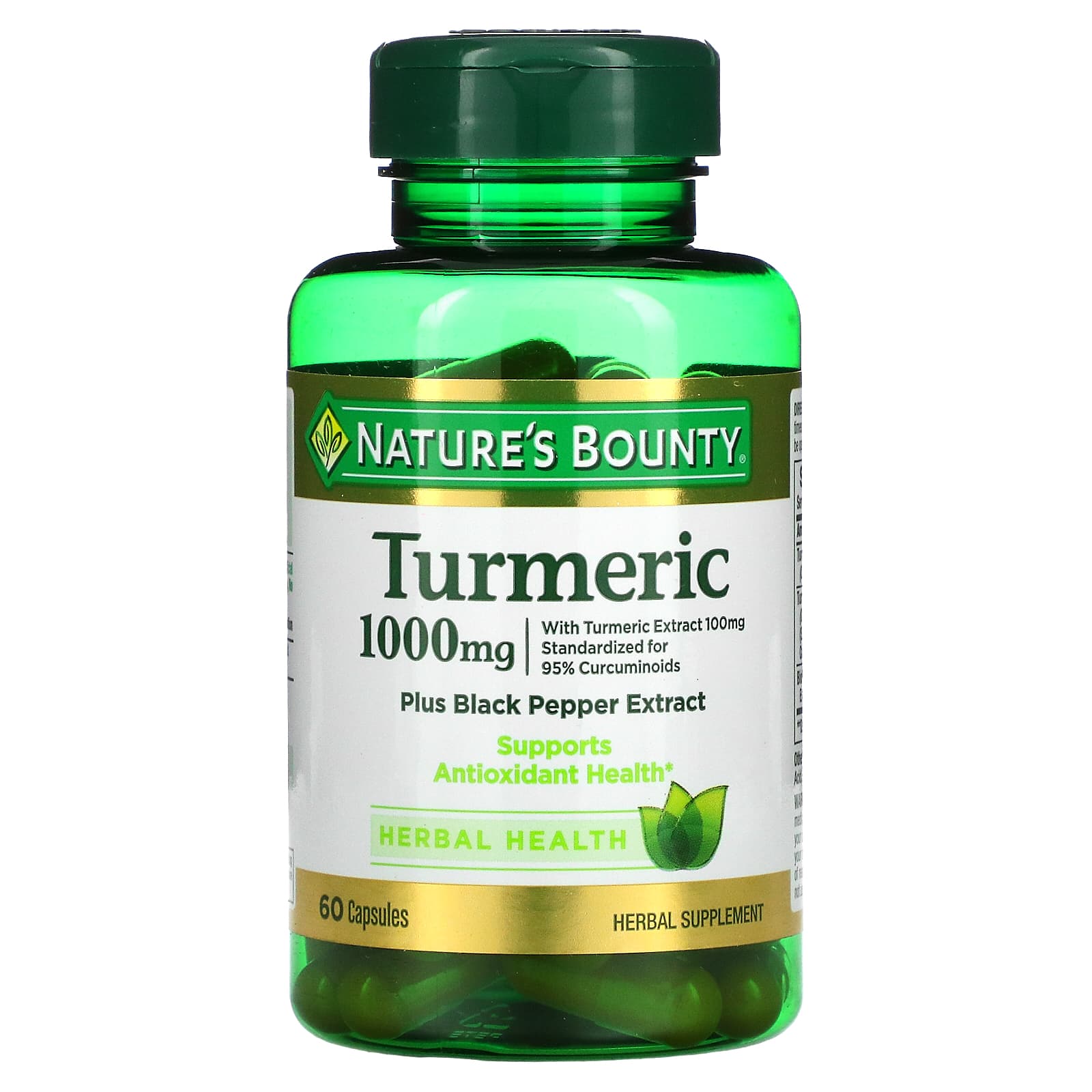

Nature s Bounty, containing turmeric and black pepper extract, 1,000 mg, 60 capsules