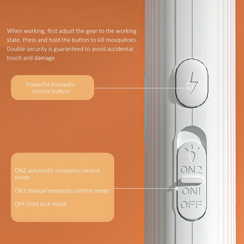 Manueller Fliegenklatsche 2700W Tragbarer Fliegenschläger Wandmontage Fliegenklatsche USB-Aufladung 100mAh Für Wohnzimmer Balkon Küche