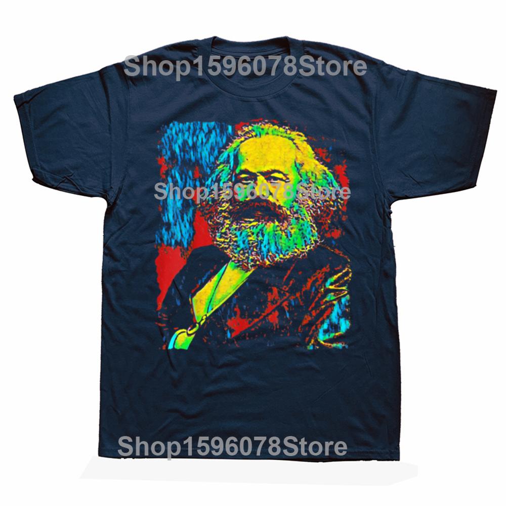 Funny Karl Marx Marxist Marxism Communist Graphic T-shirts Men Women's Fashion Casual Tshirt 100% Cotton Loose Oversized T Shirt