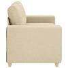 Two Seater Sofa Cream 160 cm Fabric