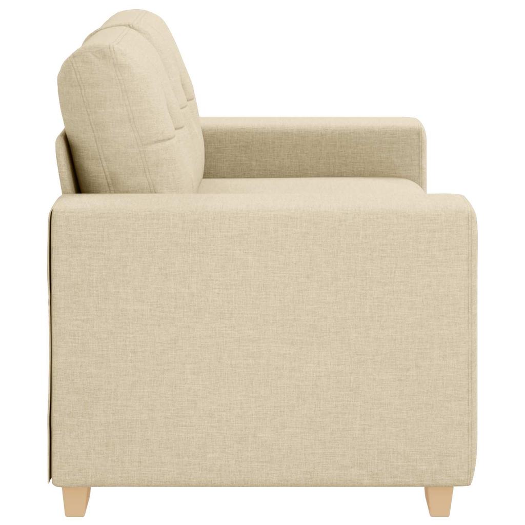 Two Seater Sofa Cream 160 cm Fabric