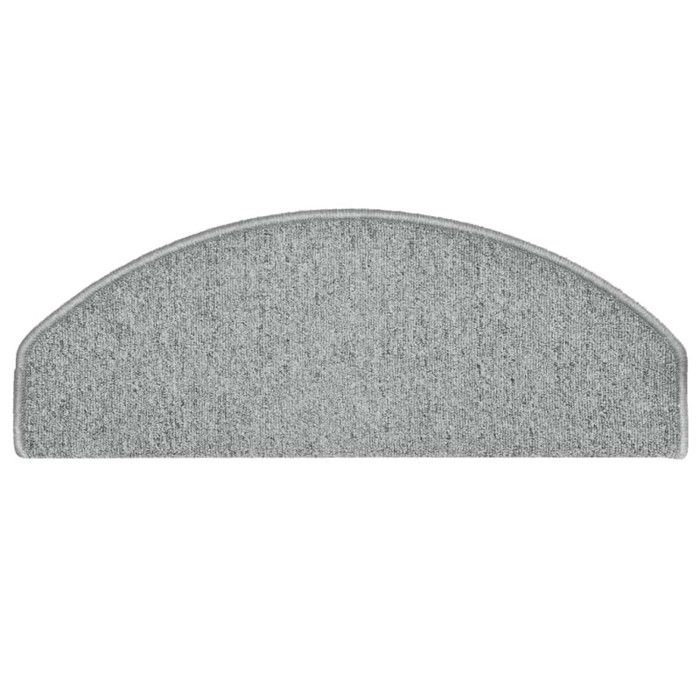 VidaXL Tapis d'escalier 30 pièces 65 x 24 x 4 cm Gris clair Demi-rond Grand 3365762
