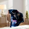 For Resident Evil,Leon Kennedy,Claire Redfield-Themed Flannel Blanket, Glam Style, Digital Print, All-Season Comfort, Tear-Resistant, Knitte