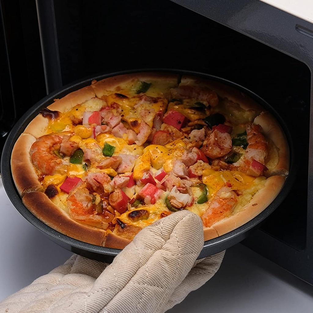 2Pcs Pizza Pan, 6in/9in/10in/12in Deep Dish Round Pizza Pan for Oven, Non Stick Thickened Carbon Steel Baking Pan for Home Kitchen, Dishwasher
