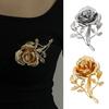Vintage Übertriebene Metallrose Blume Große Brosche Für Frauen Europa Und Amerika Persönlichkeit Party Schmuck Accessoires