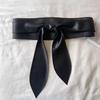 PU Leather Corset Waist Belt Elegant Bow Waist Bands  For Skirts Dress Top Clothes Coat