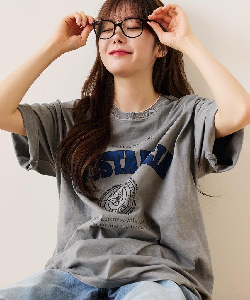 Beobeulpiseu Nostalgia Pigment T-Shirt_Light Gray