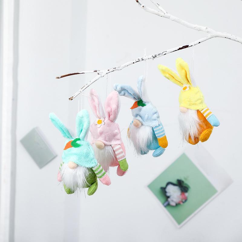 Velikonoční Králíček Gnóm Barevný Králíček Plyšový Závěsný Sváteční Party Potřeby Plyšový Králík Goblin Dekorace Pro Obývací Pokoj Poličku Dům