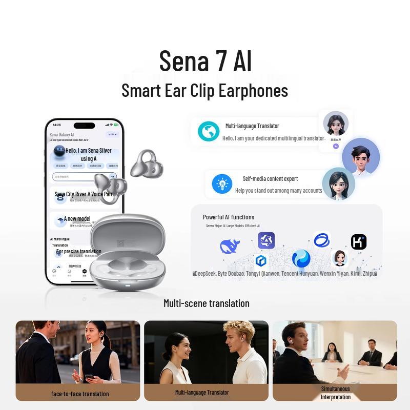 Saina F30 Ear Clip Bluetooth Headphones
