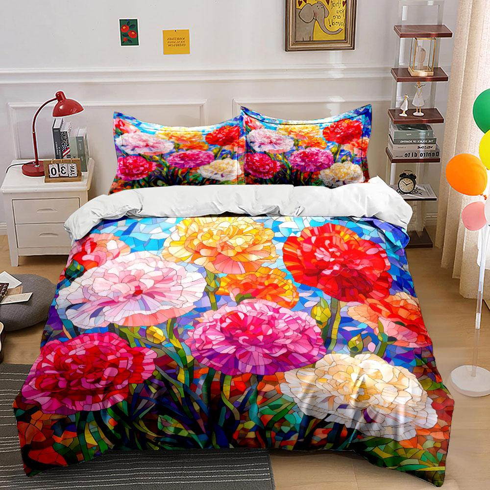 Floral Art Set – Home Decor Multiple Sizes Kid'S And Adults' Bedroom Exquisite 3Pc Bedding Set, Gift