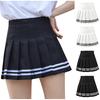 Women's Pleated Skirt College High Waisted Short Skirt A-line Half Length Skirt